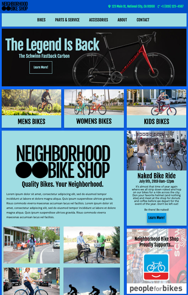 Bike Shop Screenshot